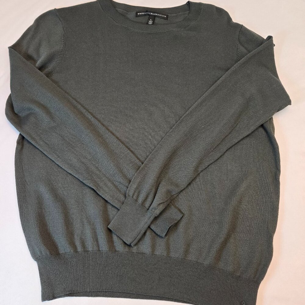 WHITE HOUSE|BLACK MARKET  Women's Lightweight Sweater Sz: L Dark Gray